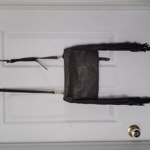 Remi & Reid Leather side fringe Crossbody